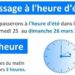 Attention changement d’heure