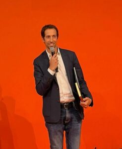 Jonathan lors de la remise de son Grand Prix 2024.